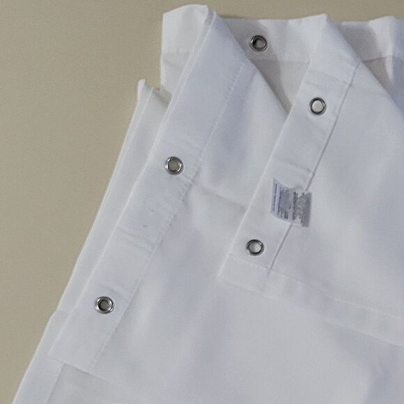 Excell White Polyester Single Panel Drape Curtain 72 x 72 - Picture 5 of 6